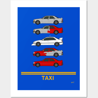 TAXI film car collection Posters and Art